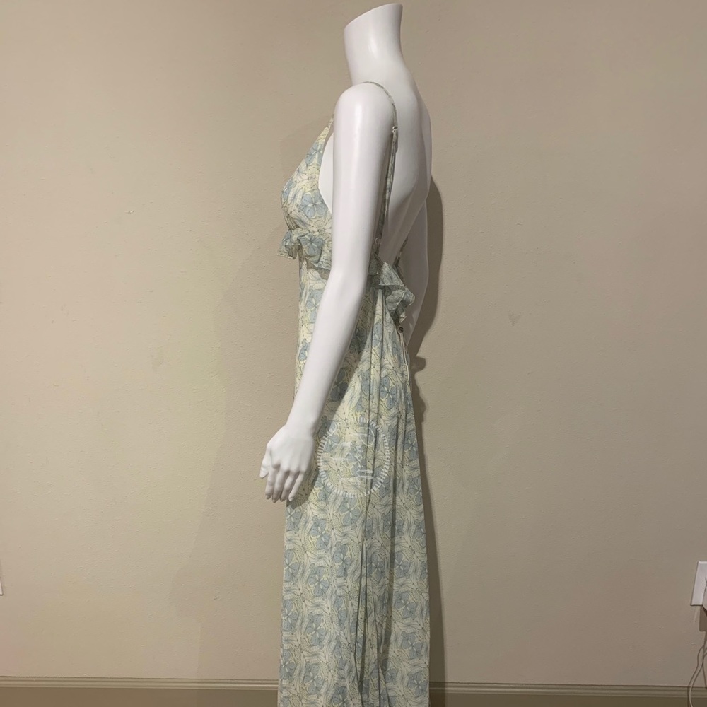 NWT Max Studio Printed Textured Ruffle Maxi Dress - Picture 8 of 15